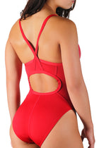Adoretex Women's Guard Polyester Thin Strap Swimsuit (FGP01A) Red