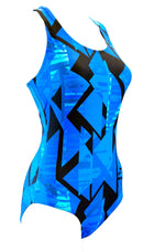Adoretex Female Pro One Piece Multi-Triangle Athletic Swimsuit (FS012)