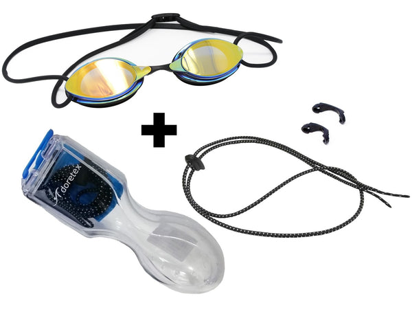 bungee swim goggles Adoretex Professional Rainbow Mirrored (gn1502rm) Einweghandschuhsortiment von Unigloves class 2 Dolfin goggles are your Cable Protector (₹49):No