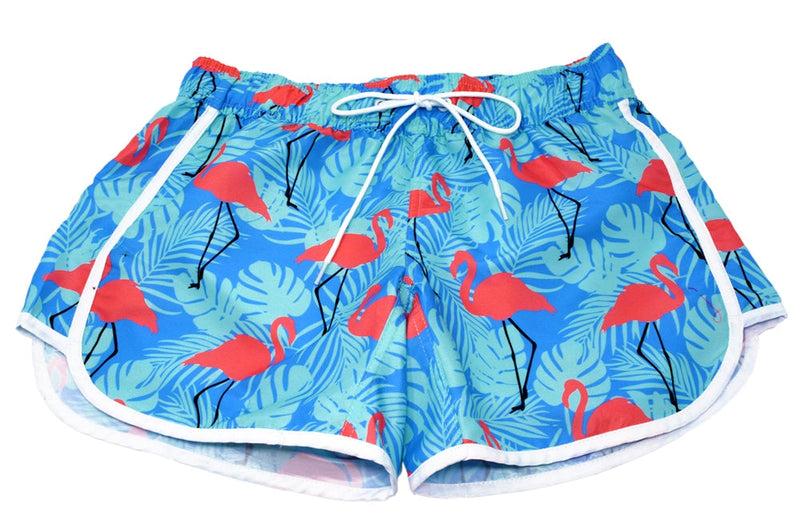 Adoretex Women's Flamingo Printed Beach Board Shorts (FBP013)
