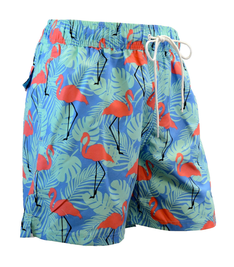 Adoretex Men's Flamingo Printed Beach Board Shorts (MP013)