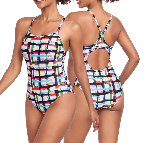 Adoretex Girl's/Women's Printed Adjustable Straps Swimsuit with Padded Bra (FN054)