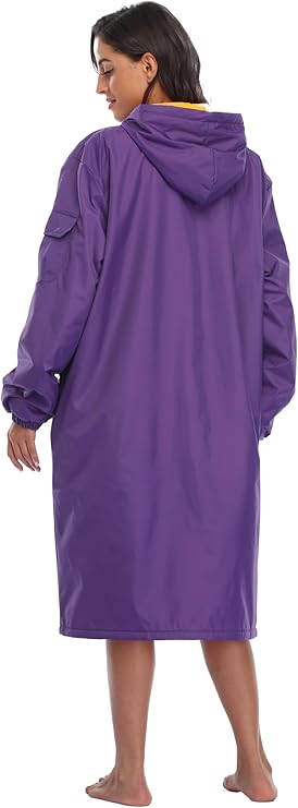 Adoretex Unisex Water Resistant Swim Parka for Adults and Kids Yellow Lining (PK005)