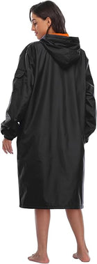 Adoretex Unisex Water Resistant Swim Parka for Adults and Kids Orange Lining (PK005)