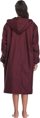 Adoretex Unisex Water Resistant Swim Parka for Adults and Kids Black Lining (PK005)