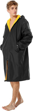 Adoretex Unisex Water Resistant Swim Parka for Adults and Kids Yellow Lining (PK005)