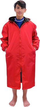 Adoretex Unisex Water Resistant Swim Parka for Adults and Kids Black Lining (PK005)