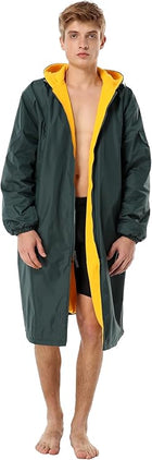 Adoretex Unisex Water Resistant Swim Parka for Adults and Kids Yellow Lining (PK005)