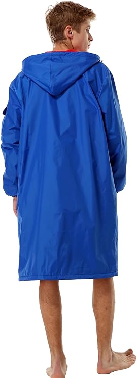 Adoretex Unisex Water Resistant Swim Parka for Adults and Kids Red Lining (PK005)