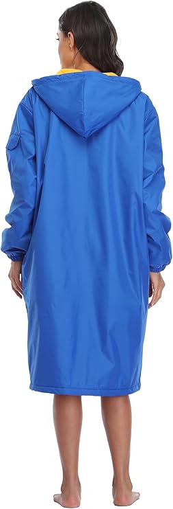 Adoretex Unisex Water Resistant Swim Parka for Adults and Kids Yellow Lining (PK005)