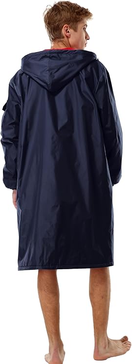 Adoretex Unisex Water Resistant Swim Parka for Adults and Kids Red Lining (PK005)