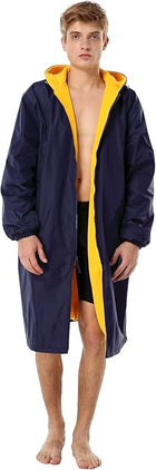 Adoretex Unisex Water Resistant Swim Parka for Adults and Kids Yellow Lining (PK005)