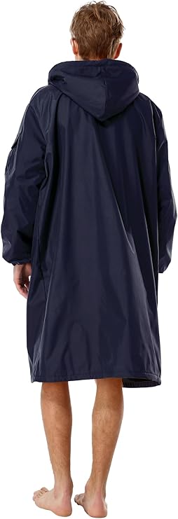 Adoretex Unisex Water Resistant Swim Parka for Adults and Kids Navy Lining (PK005)