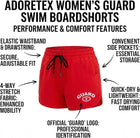 Adoretex Women's Quick Dry Elastic Waistband Lightweight Swim Board Shorts (FGB016)