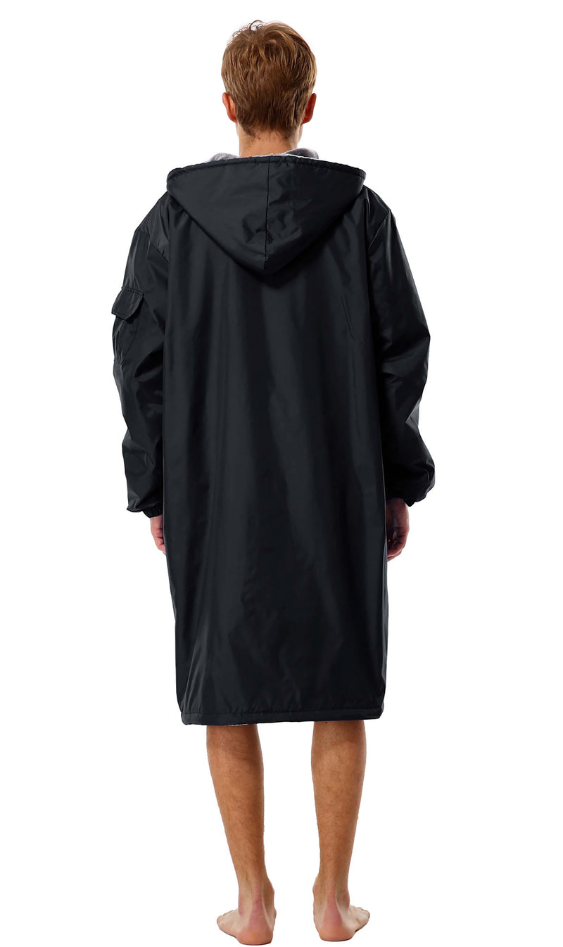 Adoretex Unisex Solid Faux Fur Lining Swim Parka (PK003)