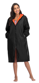 Adoretex Unisex Water Resistant Swim Parka for Adults and Kids Orange Lining