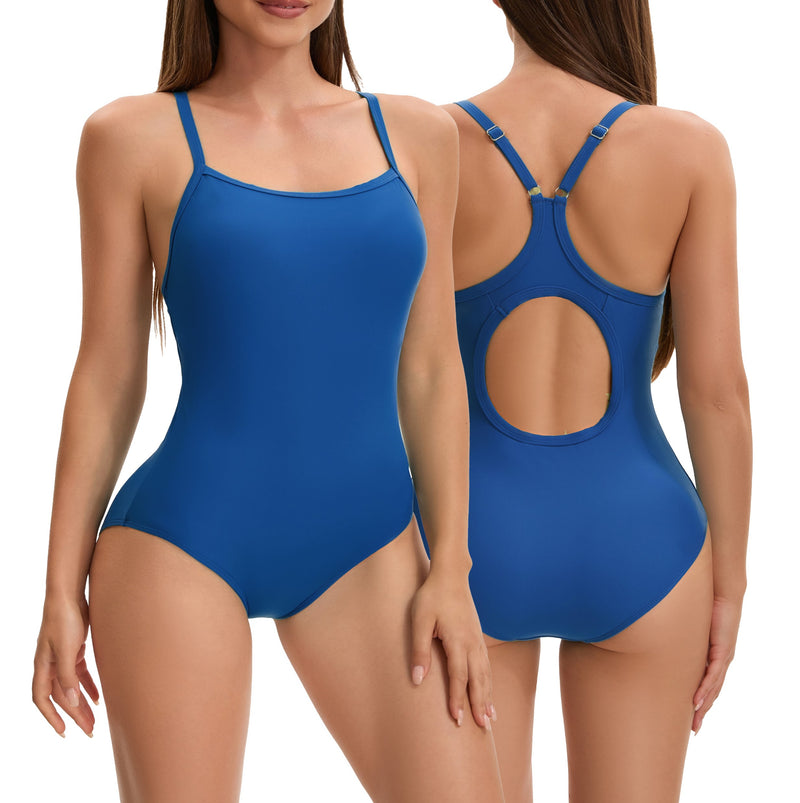 Adoretex Women's Athletic Training One-Piece Swimsuit with Bra & Adjustable Straps (FN055)