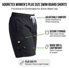 Adoretex Women's Plus Size Solid Swim Board Shorts (FB007P)