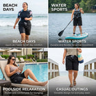 Adoretex Women's Plus Size Solid Swim Board Shorts (FB007P)