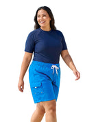 Adoretex Women's Plus Size Solid Swim Board Shorts (FB007P)