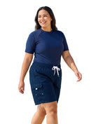 Adoretex Women's Plus Size Solid Swim Board Shorts (FB007P)