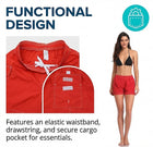 Adoretex Women's Quick Dry Elastic Waistband Lightweight Swim Board Shorts (FB013)