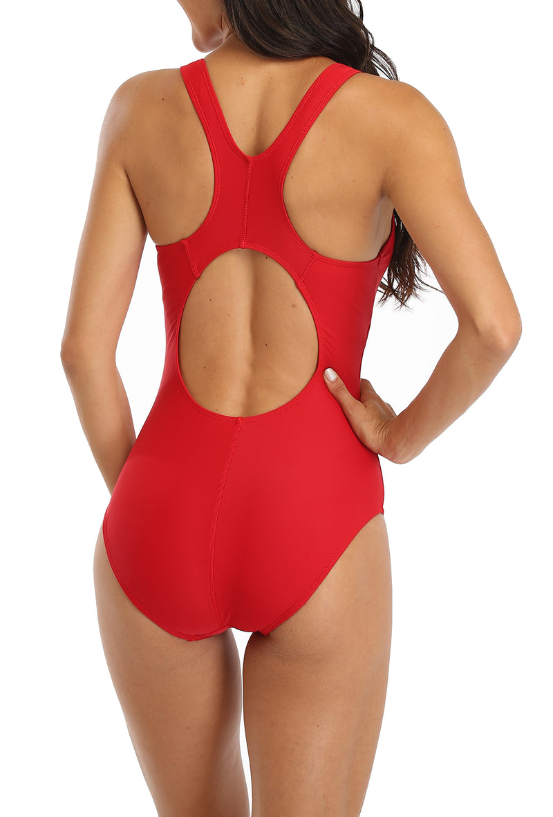 Adoretex Women's Guard Fit Back One Piece Swimsuit with Soft Cups (FGP15)