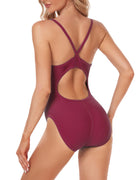 Adoretex Girl's / Women's Solid Pro One-Piece Athletic Sports Racing Swimwear (FN001)
