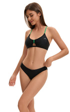 Adoretex Women's Front Knot Crisscross Bikini Set with Padding (FN045)