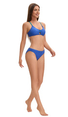 Adoretex Women's Front Knot Crisscross Bikini Set with Padding (FN045)