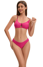 Adoretex Women's Front Knot Crisscross Bikini Set with Padding (FN045)