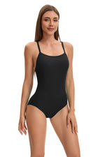 Adoretex Women's Athletic Training One-Piece Swimsuit with Bra & Adjustable Straps (FN055)