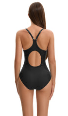 Adoretex Women's Athletic Training One-Piece Swimsuit with Bra & Adjustable Straps (FN055)
