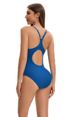 Adoretex Women's Athletic Training One-Piece Swimsuit with Bra & Adjustable Straps (FN055)