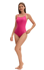 Adoretex Women's Athletic Training One-Piece Swimsuit with Bra & Adjustable Straps (FN055)