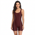 Adoretex Women's Solid Unitard Swimwear (FU001)