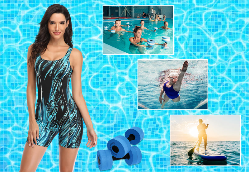 Adoretex Women's Water Aerobics Unitard Swimsuit (FU006)