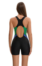 Adoretex Women's Sports Boyleg Unitard Swimsuit with Removable Pads (FU007)