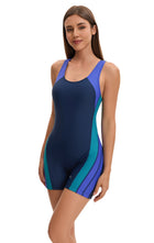 Adoretex Women's Sports Boyleg Unitard Swimsuit with Removable Pads (FU007)