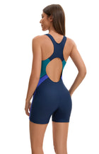 Adoretex Women's Sports Boyleg Unitard Swimsuit with Removable Pads (FU007)