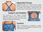 Adoretex Women's Athletic Training One-Piece Swimsuit with Bra & Adjustable Straps (FN055)
