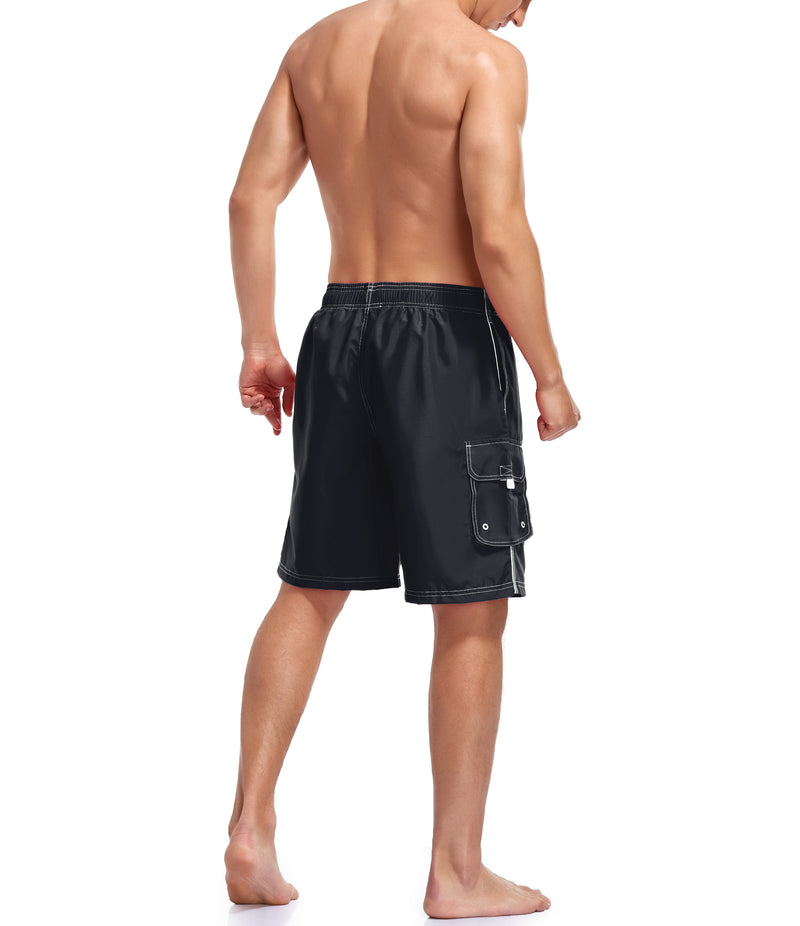 Adoretex Men's 20-inch Length Fast Drying Polyester Swim Trunk (M0001)