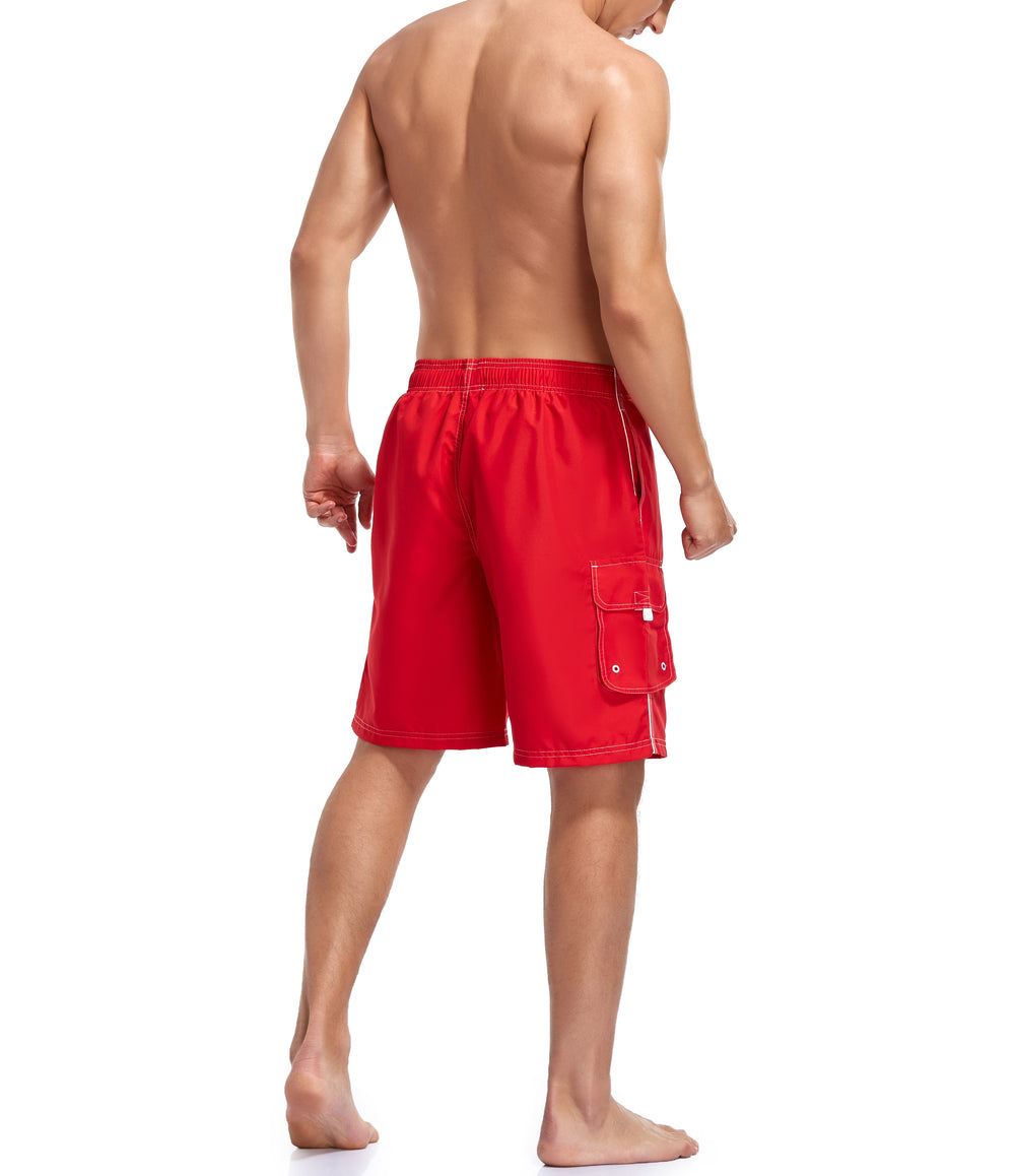 Adoretex Men's 20-inch Length Fast Drying Polyester Swim Trunk (M0001)