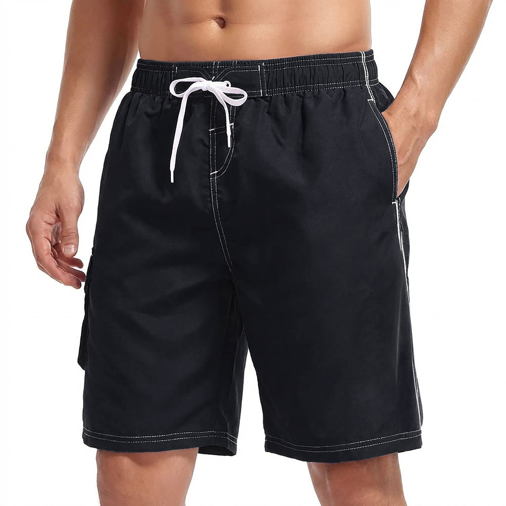 Adoretex Men's 20-inch Length Fast Drying Polyester Swim Trunk (M0001)