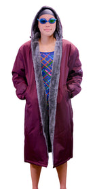 Adoretex Unisex Solid Faux Fur Lining Swim Parka (PK003)