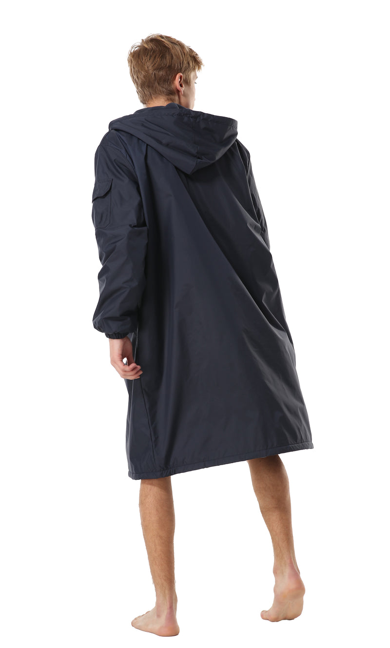 Adoretex Unisex Water Resistant Swim Parka for Adults and Kids Black Lining (PK005)