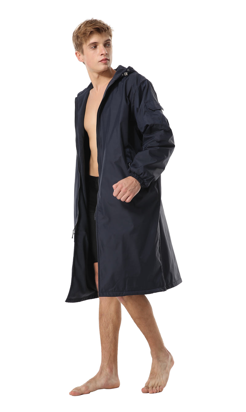 Adoretex Unisex Water Resistant Swim Parka for Adults and Kids Black Lining (PK005)