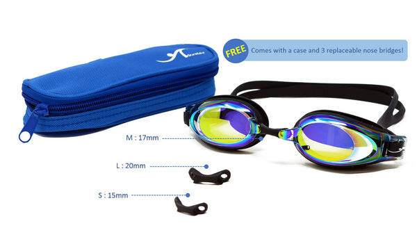 Adoretex Nearsighted Swim Goggles with Case (GN1503RM)