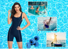 Adoretex Women's Water Aerobics Unitard Boyleg Swimsuit - (FU005)