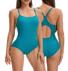 Adoretex Women's Athletic Training One-Piece Swimsuit with Bra & Adjustable Straps (FN055)